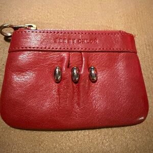See by Chloé Brick Red Leather Coin Purse
